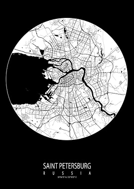 Saint Petersburg Map Moon