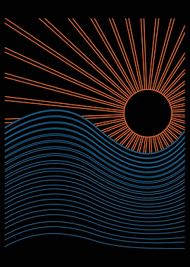Sunset waves geometry