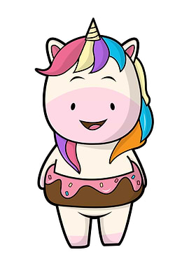 Unicorn Chocolate Donut