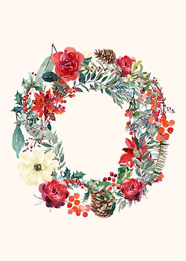 O Alphabet Floral Watercol