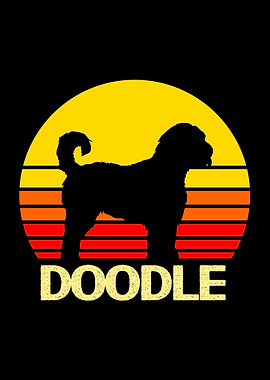 Goldendoodle Sunset Dog