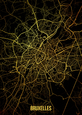 Bruxelles gold map
