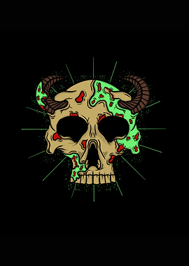 skull head illustration