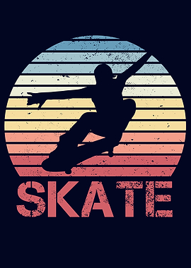 Skateboarding Skate Retro
