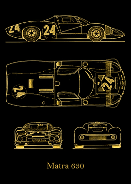 Matra 630 Blueprint gold