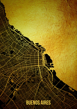 Buenos Aires gold map