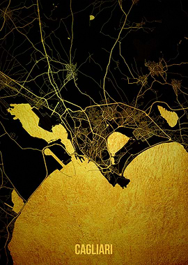 Cagliari gold map