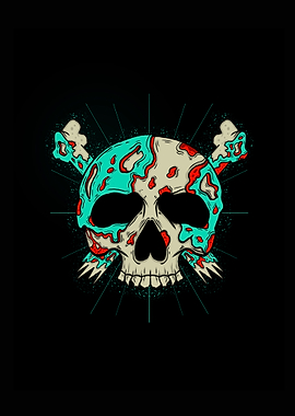 skull head illustration