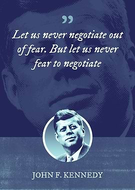 Let us never negotiate out