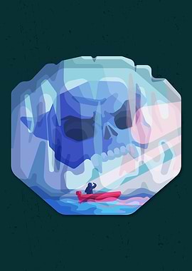 Giant Skull in the Glacier