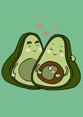 Avocado family Daddy Mommy