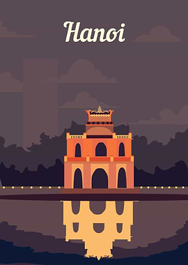 Hanoi Retro poster