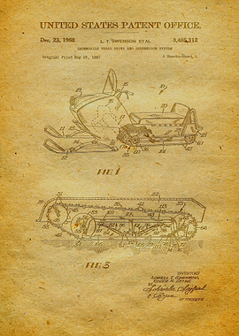 49 Snowmobile Patent 1969