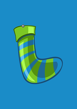 Christmas knitted sock