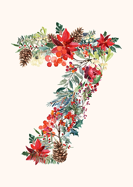 7 Seven Floral Watercolor