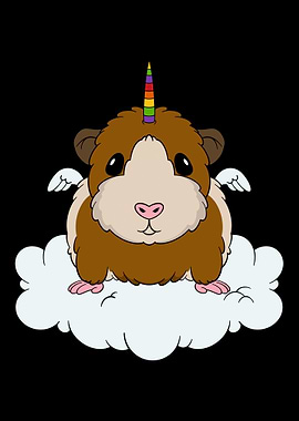 Guinea Pig Unicorn Rainbow