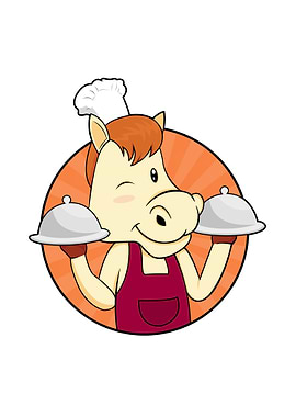 Horse Cook Serving plate
