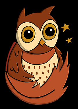 Brown Feathered Owl