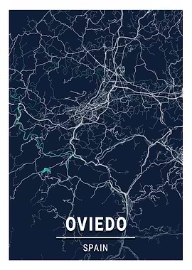 Oviedo Blue Dark Color Map