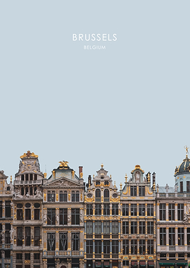 Brussels Travel Artwork
