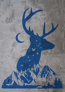 GRAFFITI ELK BLUE