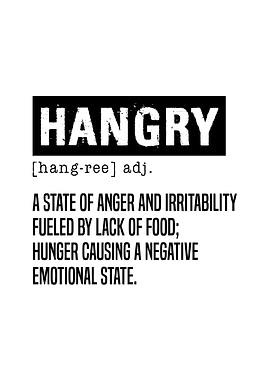 Hangry Funny Wall Art
