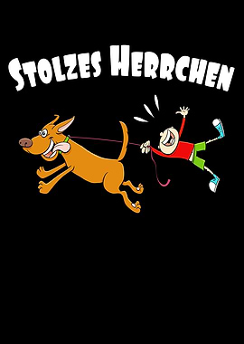 Stolzes Herrchen Hundepapa