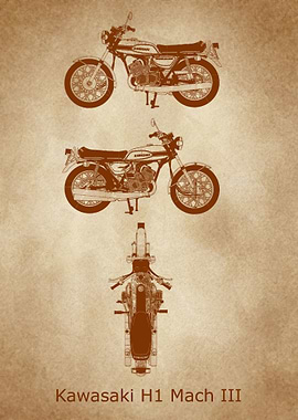 Kawasaki H1 Mach III old