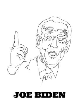 Drawing of of Joe Biden