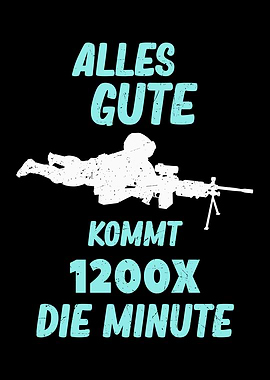 Lustiges MG Gamer Soldaten
