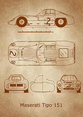 Maserati Tipo 151 old