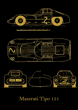 Maserati Tipo 151 gold