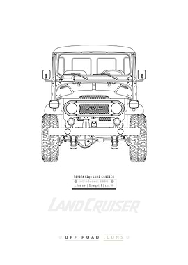 FJ40 Black and white