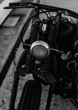 Retro Bike Black And White