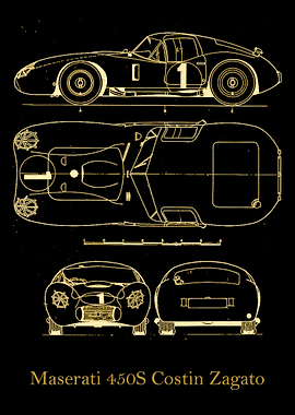 Maserati 450S gold