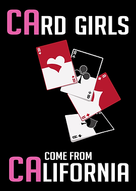 Card California Poker Girl