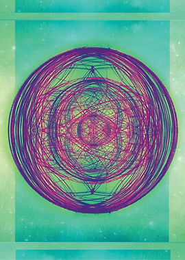 Turquoise vesica piscis