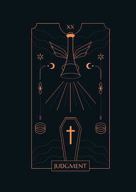 Black Tarot Card JUDGEMENT