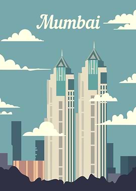 Mumbai retro poster