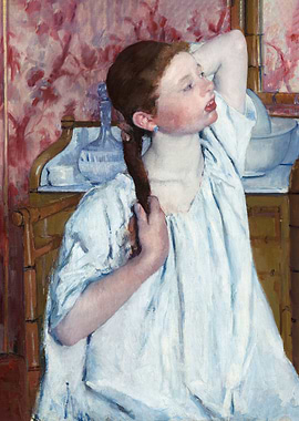 Girl Arranging Her Hair