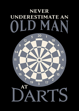 Old Man Darts Dartist Gift
