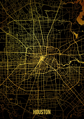 Houston gold map