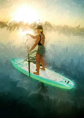Paddleboarding Abstract