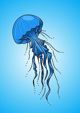 Blue jellyfish