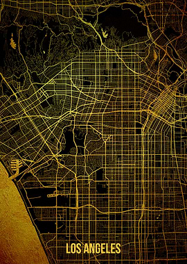 Los Angeles gold map