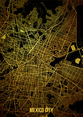Mexico City gold map