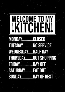 Welcome To My Kitchen