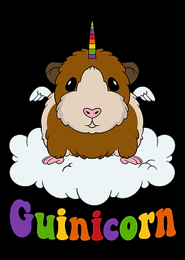 Guinea Pig Unicorn Rainbow