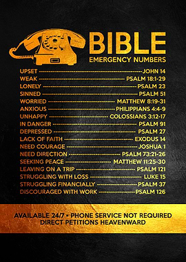 Bible Emergency Numbers