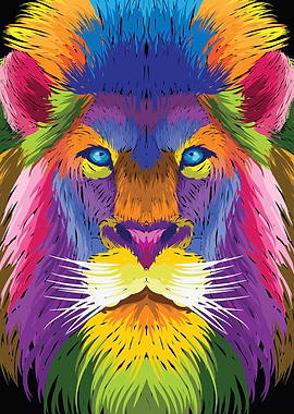 Colorful Lion